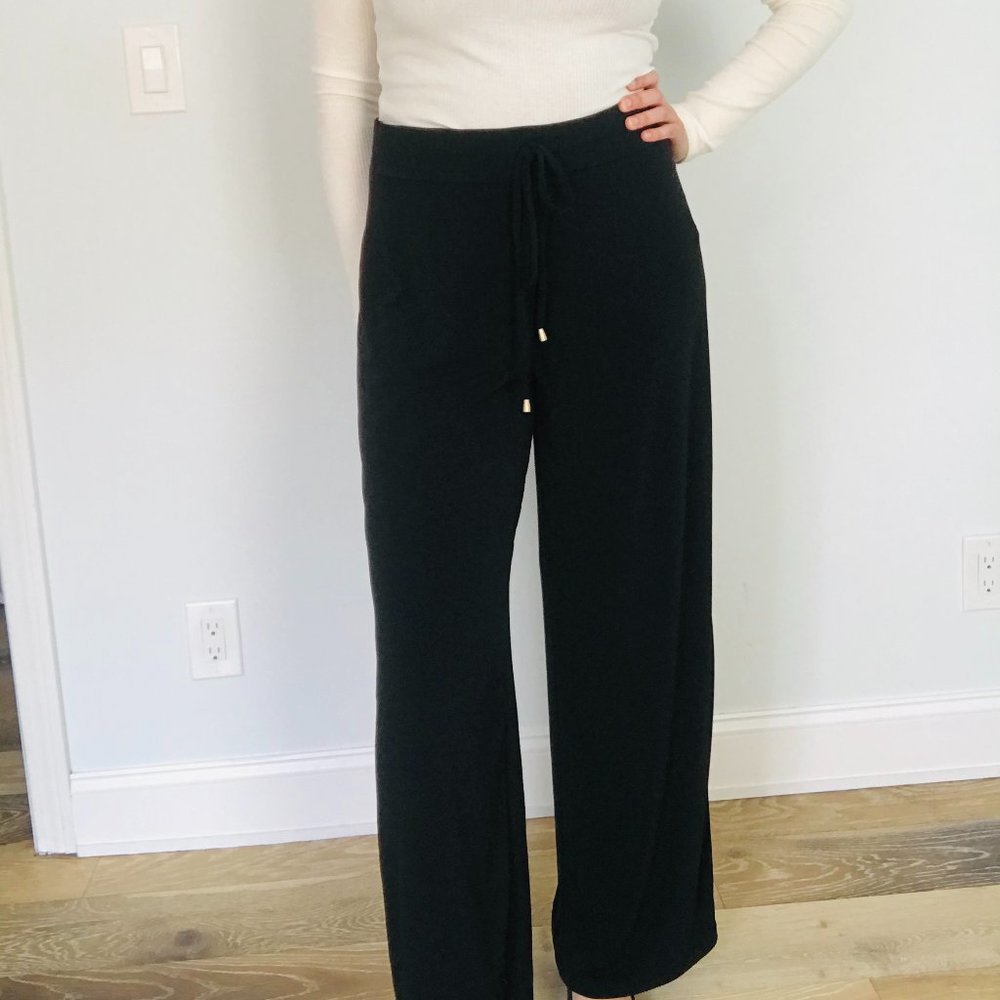 Black wide leg pants